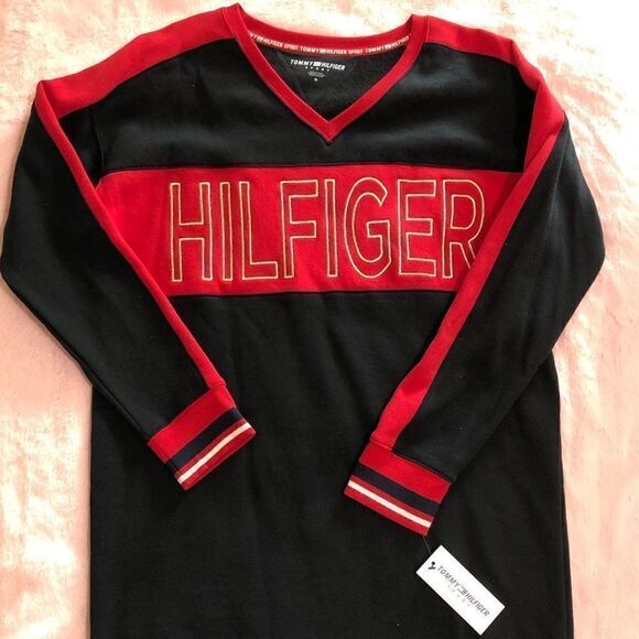 NWT: Tommy Hilfiger Sport Logo Fleece Dress - Picture 1 of 8